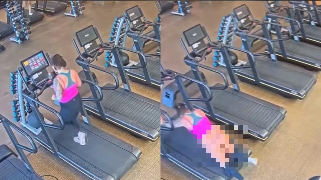 妹子跑步機失足下秒「當場被脫褲」！　超糗畫面全被錄
