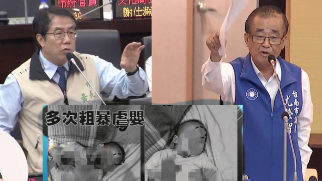 保母竟用強灌的方式逼他喝奶。(圖/翻攝自台南市議會直播)