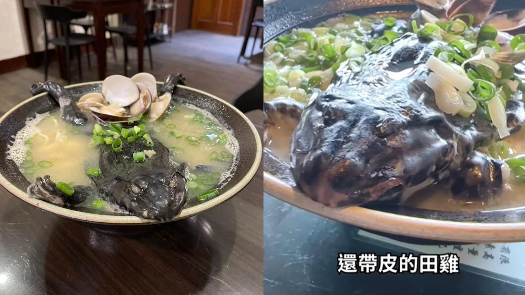 「蛙呀蛙拉麵」賣相讓不少人卻步。(圖/翻攝自圓拉麵、妮婭IG)