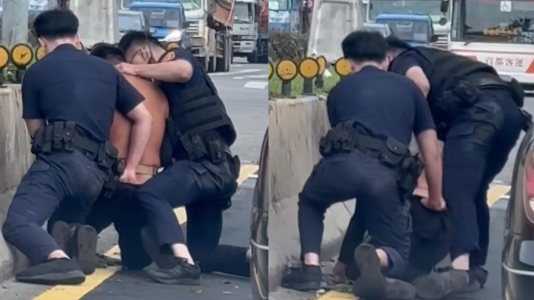 2警大馬路上「壓制逃跑移工」 網見抓捕片驚:高危險職業