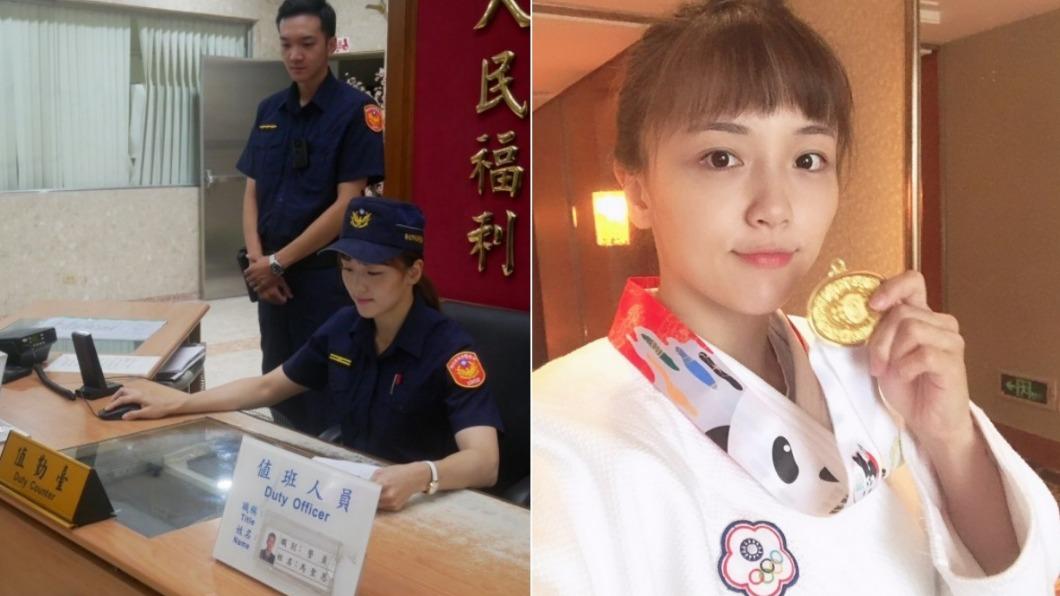 曾任職三重分局的警務員黃佩紋是名柔道好手。(圖/警方提供)