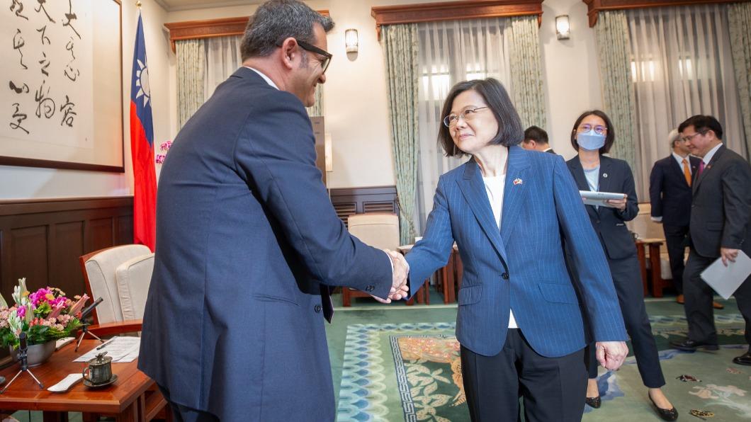 蔡英文接見義大利參議院訪團一行。(圖/總統府提供)