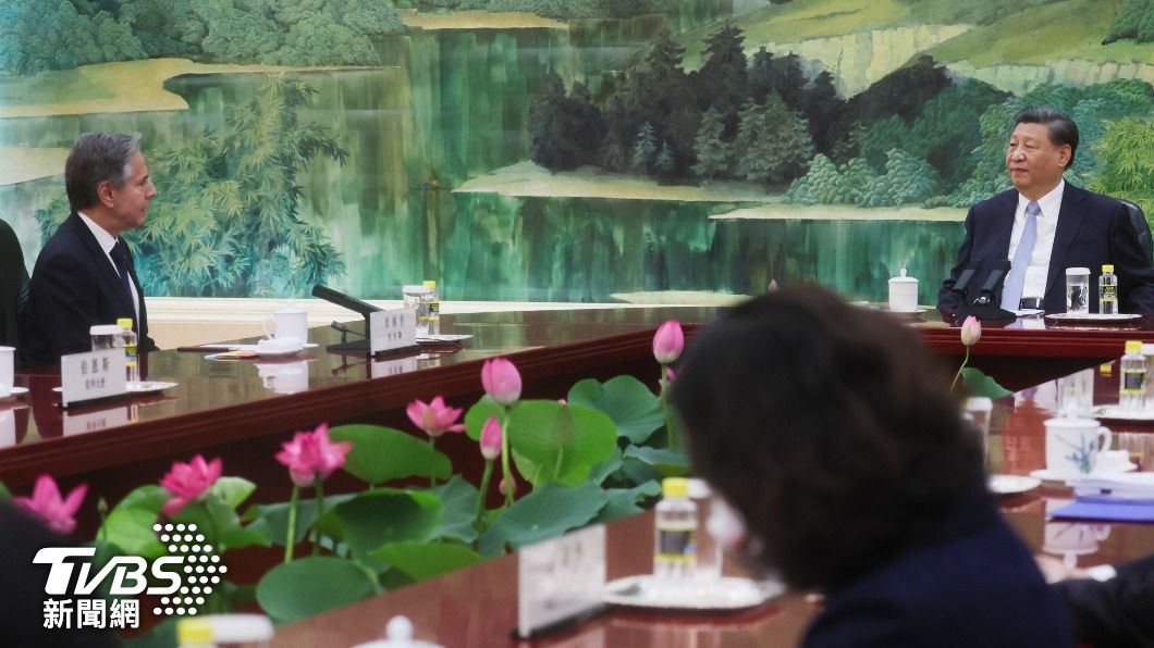 習近平希望布林肯這次訪問,能為穩定中美關係多發揮積極作用。(圖/達志影像美聯社)