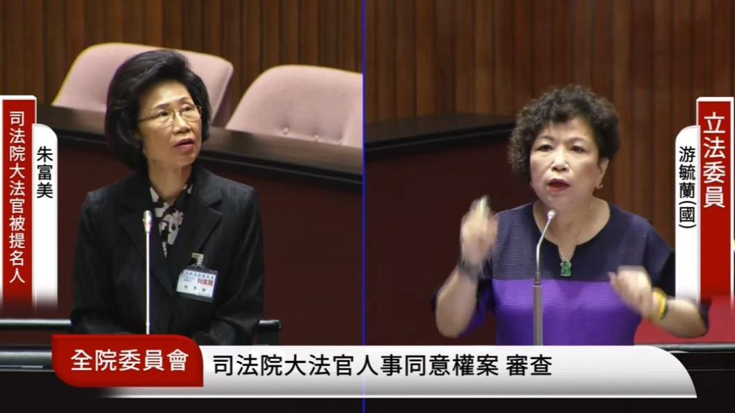 立法院全院委員會今（20）日審查大法官被提名人同意權案。（圖／翻攝自立法院議事轉播頻道）