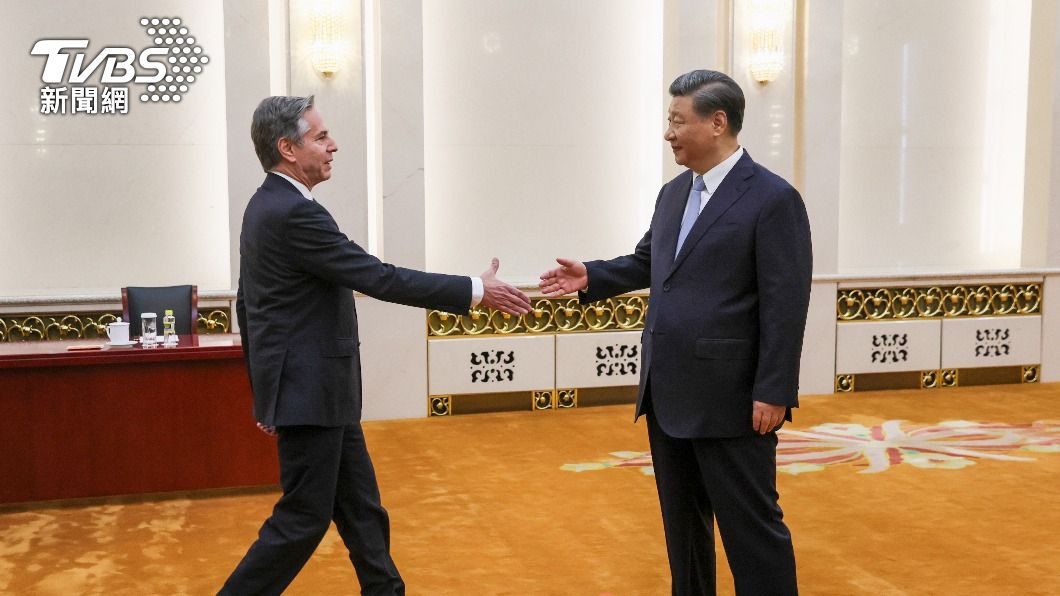 美國國務卿布林肯訪中國。（圖／達志影像美聯社）