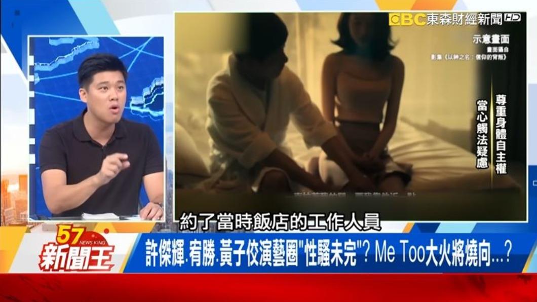 葛斯齊爆料,男星約飯店女工作人員,隨後猥褻。(圖/翻攝自《57新聞王》YT)