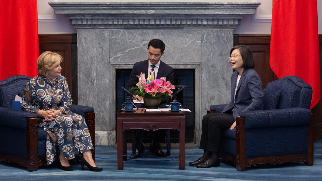 蔡英文接見「歐洲議會跨黨派友我議員訪問團」。(圖/總統府提供)