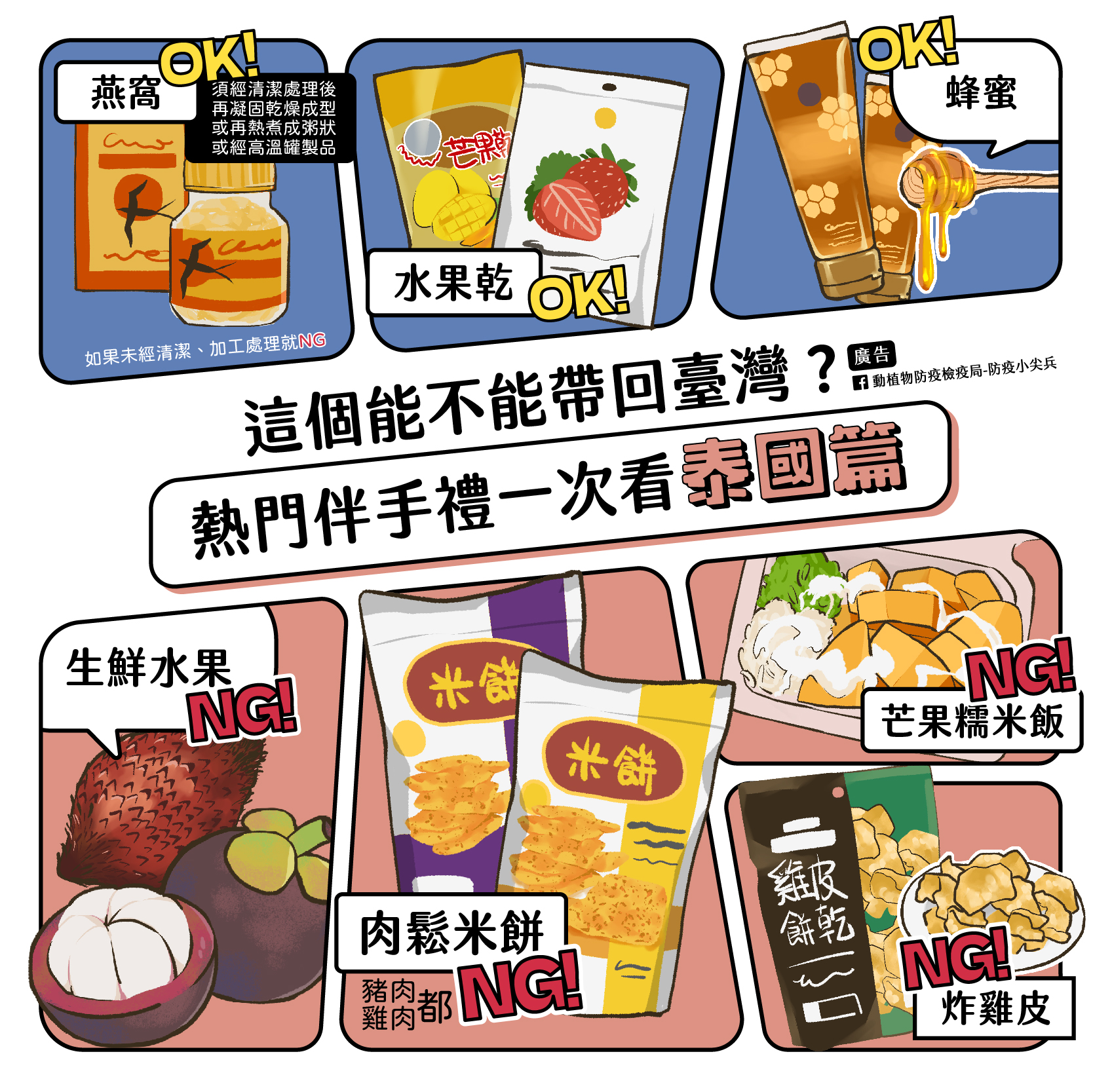熱門伴手禮一次看泰國篇。（圖／農委會防檢局提供）