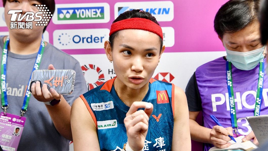 戴資穎晉級八強，賽後接受媒體聯訪。（圖／胡瑞麒攝）