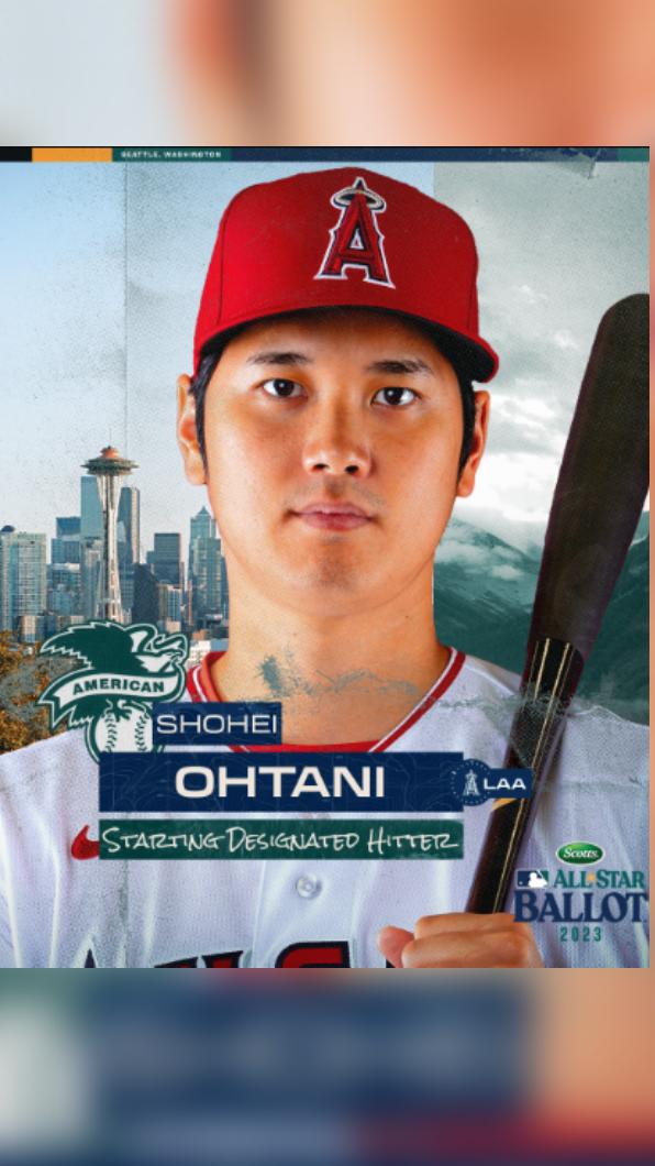 大谷翔平以先發指定打擊出場全明星賽。(圖/翻攝自大聯盟推特)