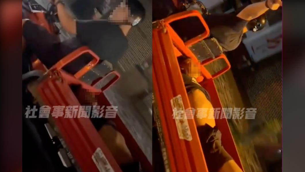 有民眾開農用搬運車載「醉漢」。(圖/翻攝自社會事新聞影音)
