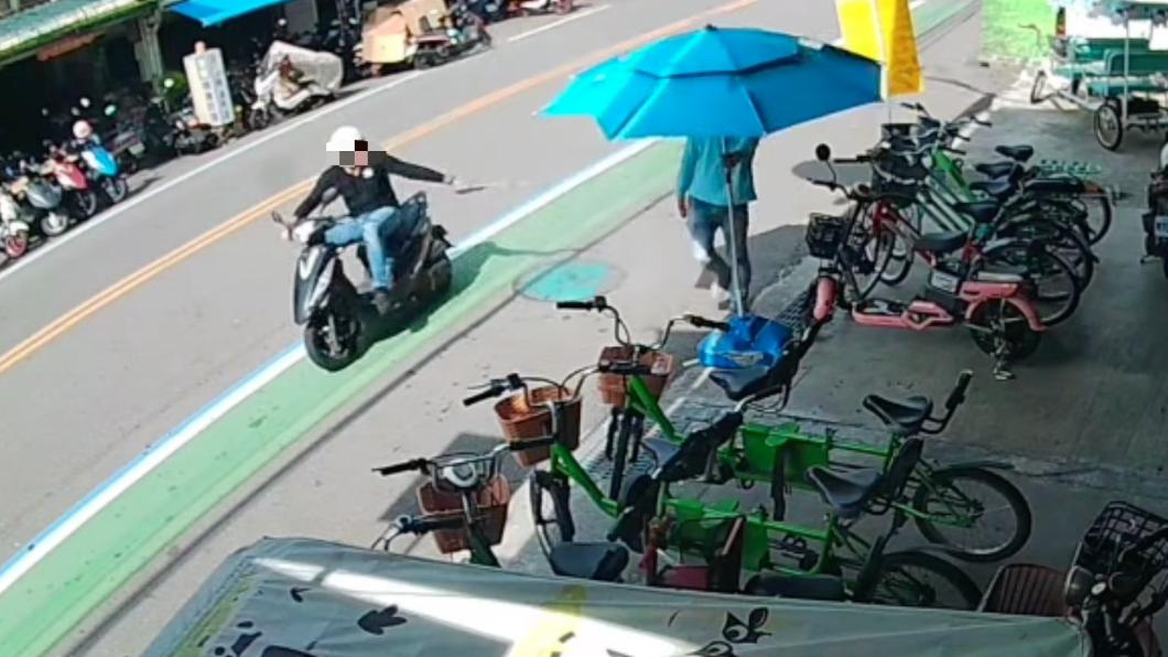 疑同業糾紛!男朝后里租車行潑不明液體 囂張行徑全被錄