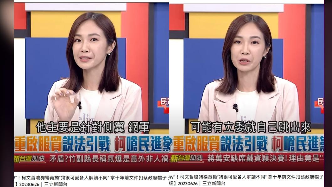 楊寶楨強調柯主要針對側翼、網軍,並喊「立委自己對號入座」。(圖/翻攝自三立LIVE新聞YouTube)