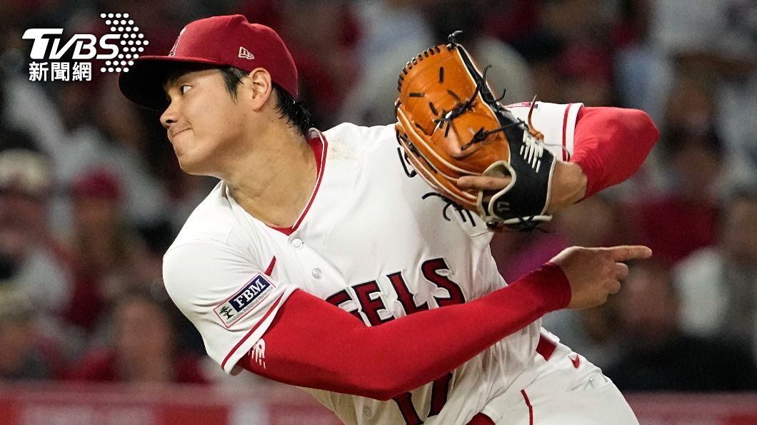 大谷翔平主投6.1局送出10次三振。(圖/達志影像美聯社)