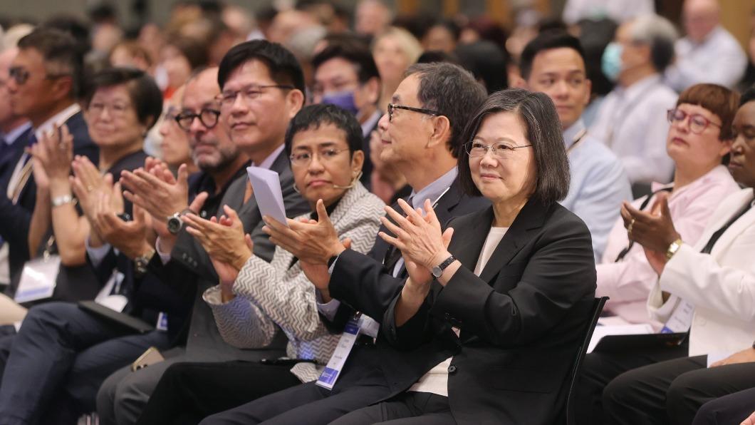 蔡英文出席「2023世界新聞媒體年會開幕式」。(圖/總統府提供)