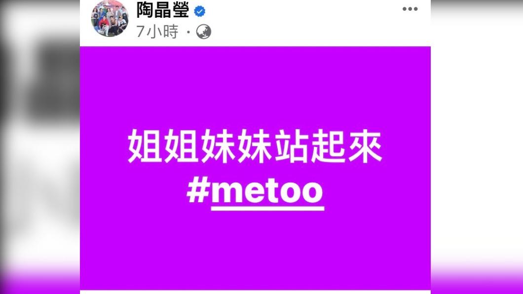 陶子聲援#metoo。(圖/翻攝自陶晶瑩臉書)