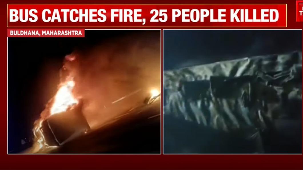 有片/印度巴士爆胎變火燒車 26乘客喪命