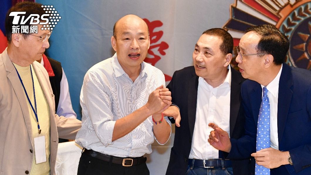 韓國瑜高喊集中選票。(圖/胡瑞麒攝)