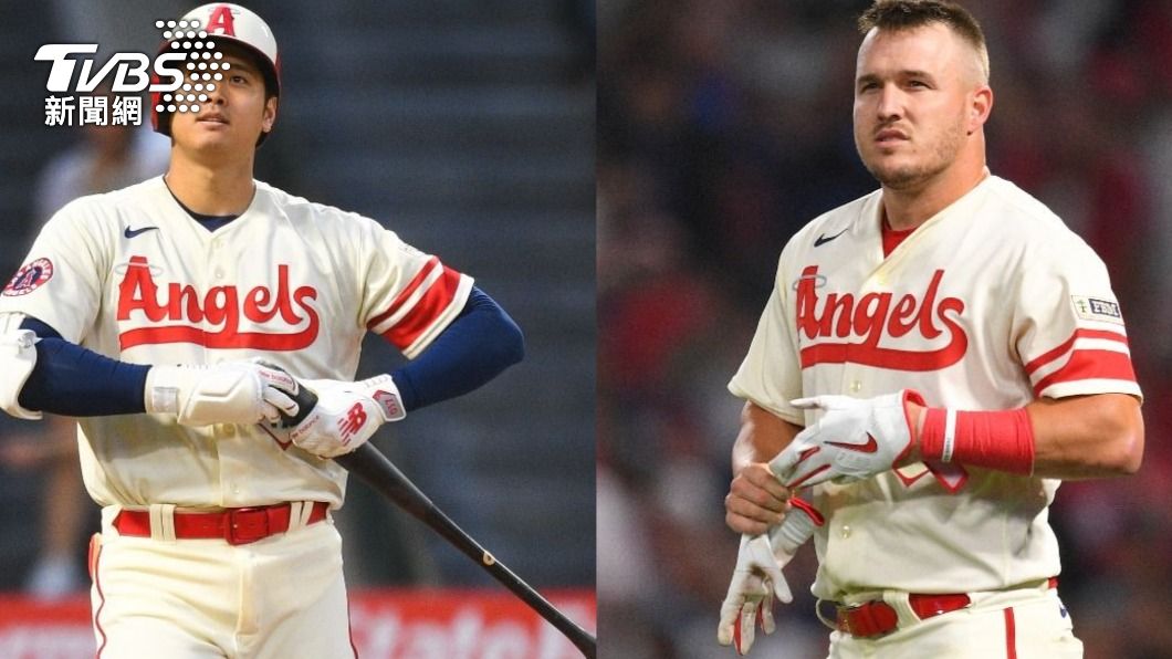 大谷翔平(左)、楚奧特(右)今日合計6打數無安打,還各吞2K。(組合圖/達志影像美聯社)