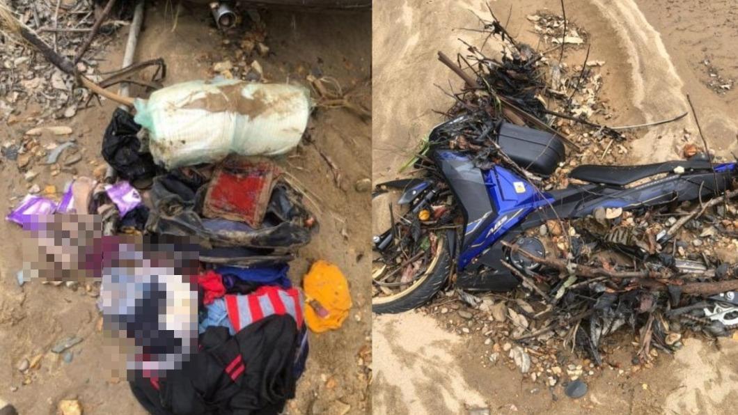 警方找到罹難者的機車和物品。（圖／翻攝自臉書）