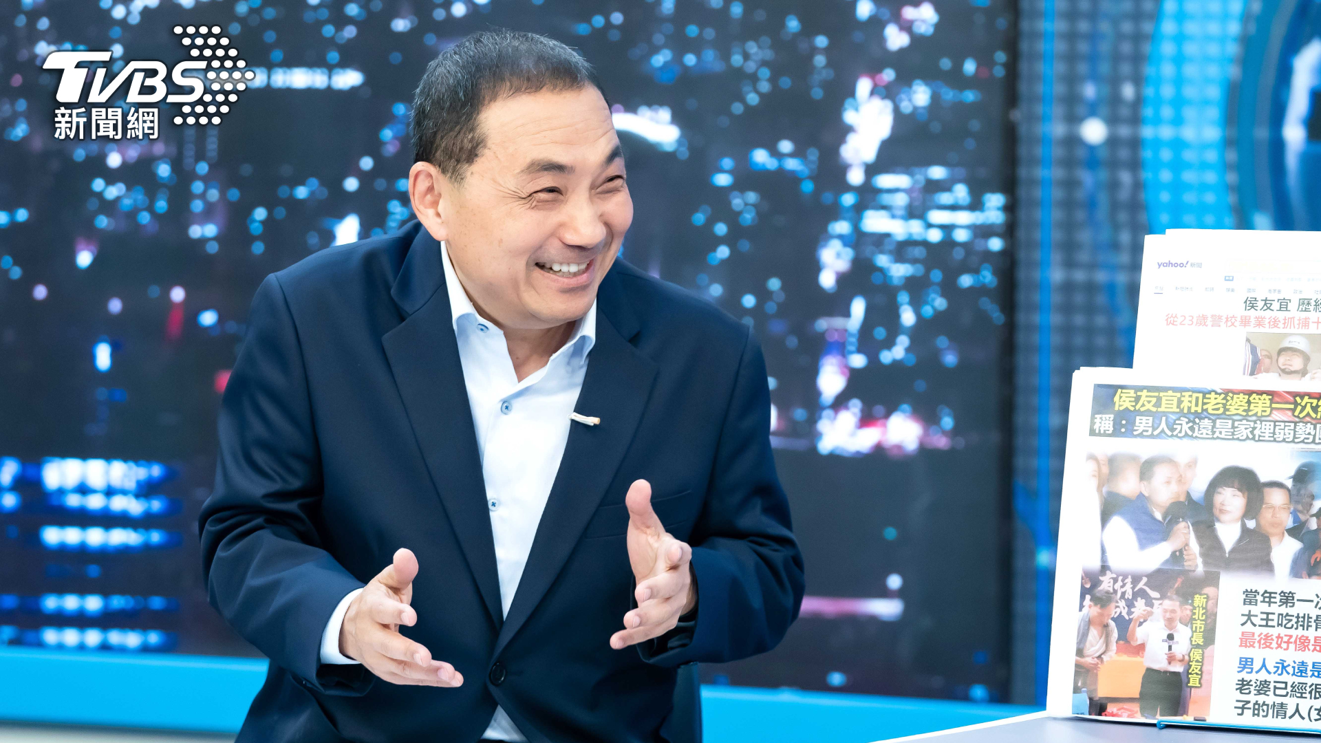 侯友宜在專訪過程中，也提到與妻子認識約會的過程 (圖/TVBS)
