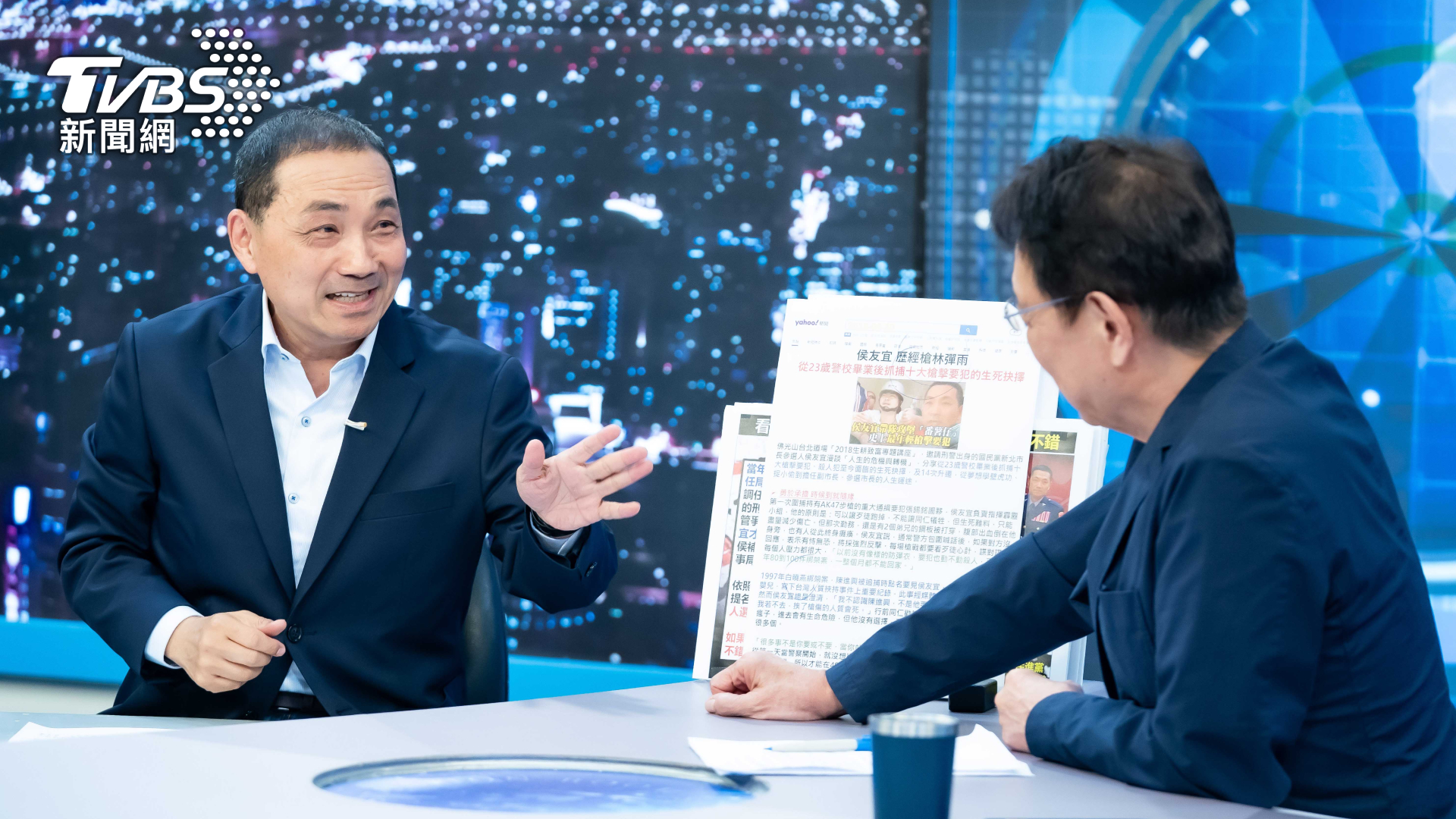 專訪中侯友宜也提到對九二共識與核電議題的觀點 (圖/TVBS)