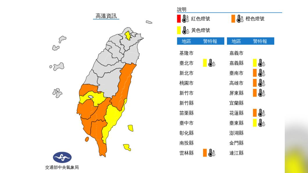 今花蓮恐出現極端高溫38度 午後山區及東部地區雷陣雨