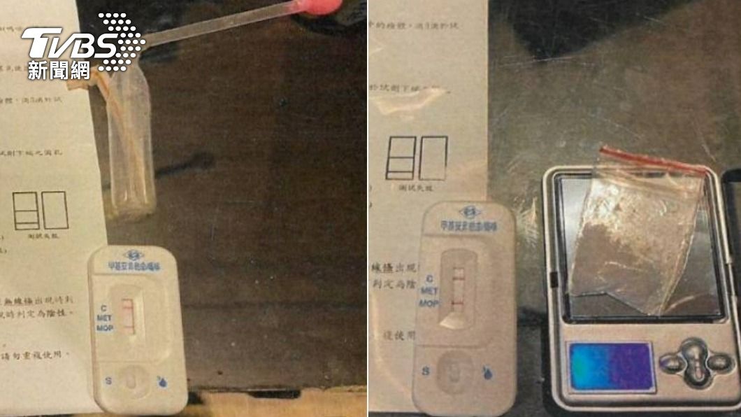 警方查扣安非他命、毒品吸食器。(圖/TVBS)