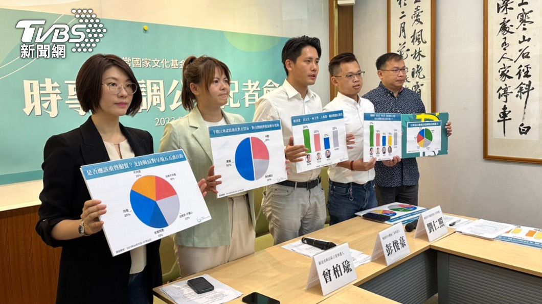 正國會由王義川、蔡美華等人舉行記者會,公布總統大選最新民調。(圖/黃宣尹攝)