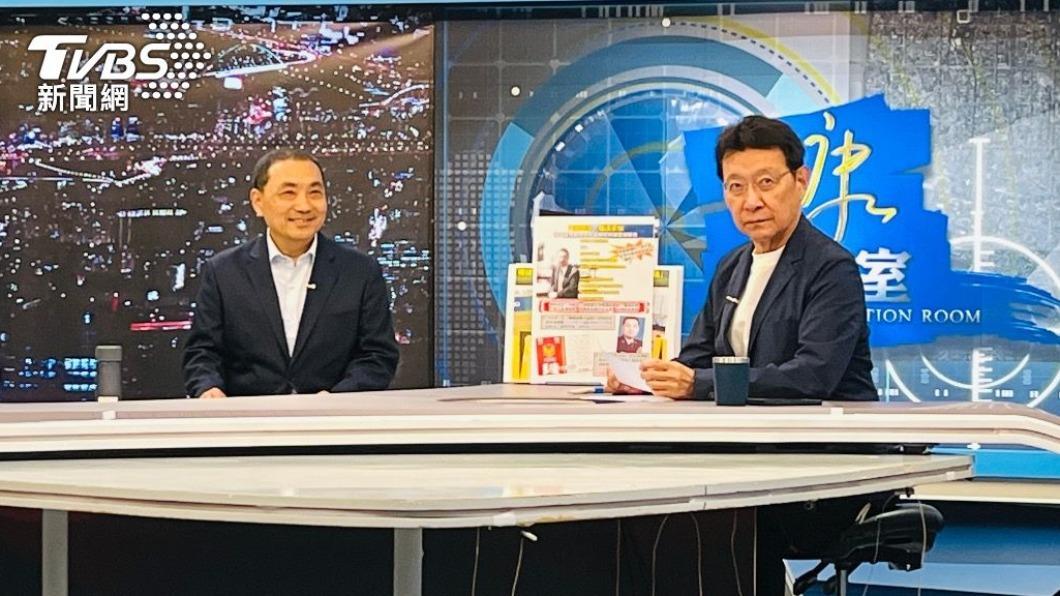 國民黨總統參選人侯友宜3日接受TVBS節目《少康戰情室》專訪。(圖/區國強攝)