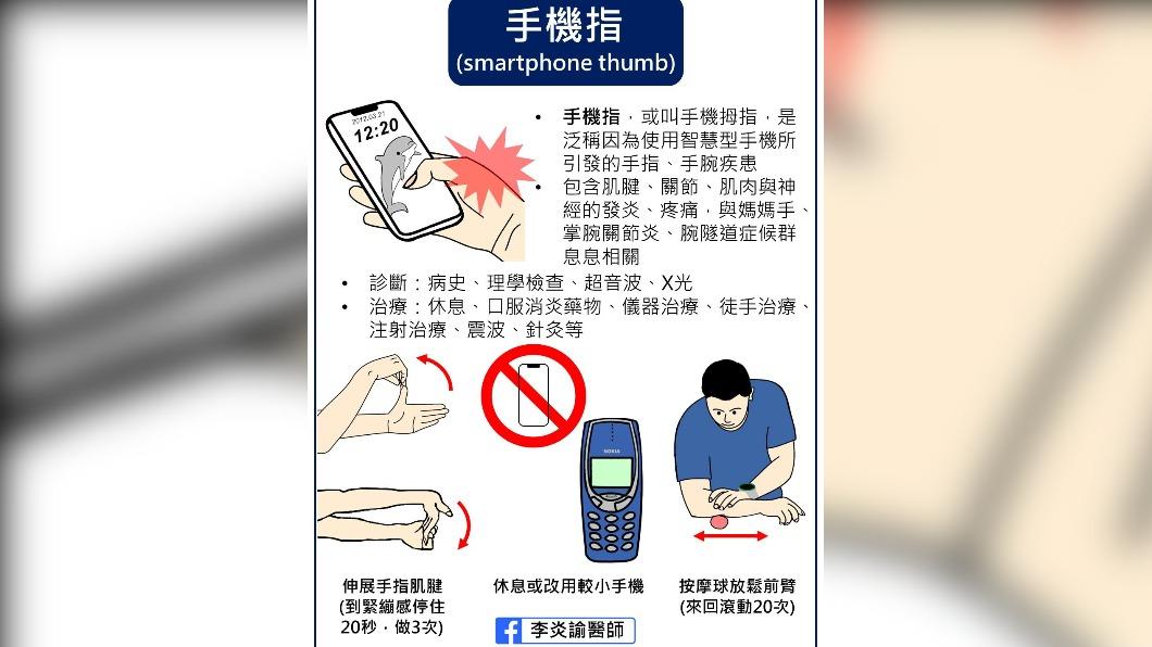 李炎諭傳授3招舒緩手指肌腱。(圖/翻攝自李炎諭)
