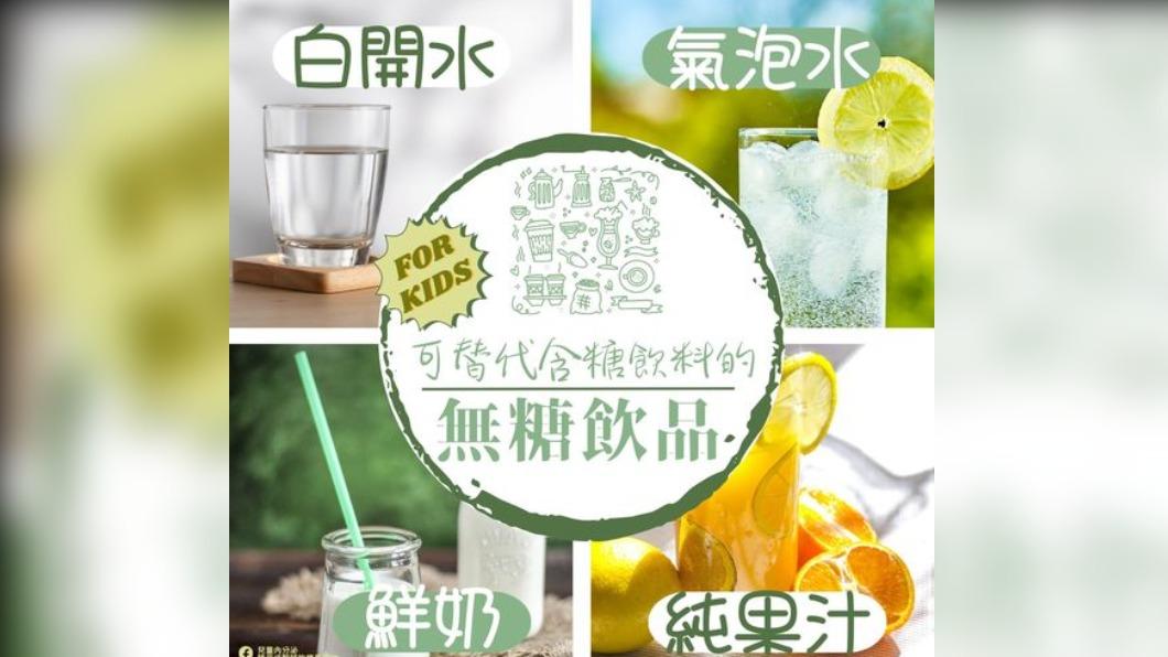 醫師建議家長可陪孩子多攝取無糖飲料,像是白開水、氣跑水、鮮奶及純果汁。(圖/翻攝自兒童內分泌 陳奕成醫師的樂高園地)