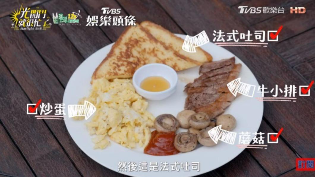 早餐拼盤看起來很豐盛。(圖/翻攝自《光開門就很忙了》)