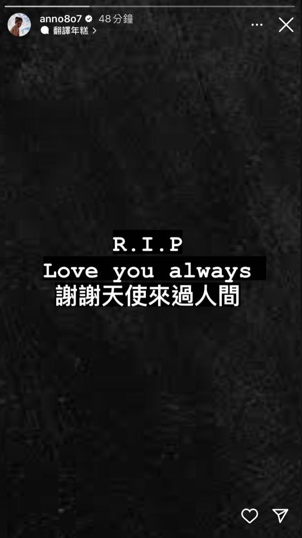 許瑋甯聞噩耗心碎。（圖／翻攝自許瑋甯IG）