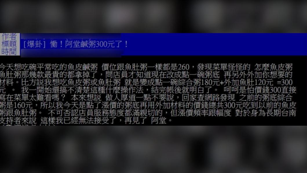 原po點出現在點餐方式像是選配,價格加總後讓他直呼無法接受。(圖/翻攝自ptt)
