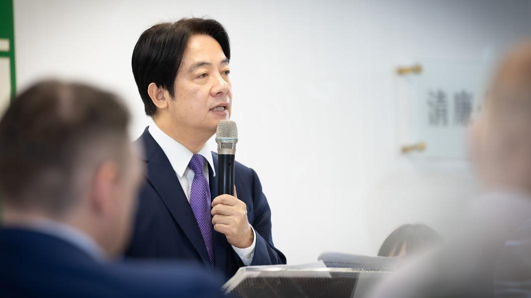 民進黨舉辦駐台外交使節選舉說明會,賴清德在會中進行政策簡報。(圖/民進黨提供)