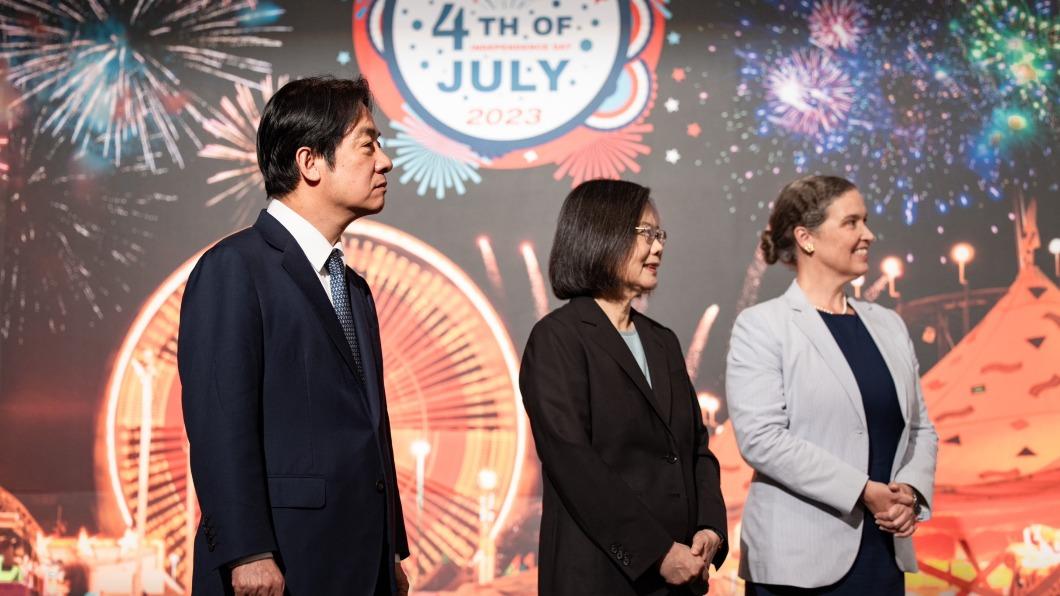 總統蔡英文與副總統賴清德出席「美國獨立紀念日酒會」。（圖/總統府提供）