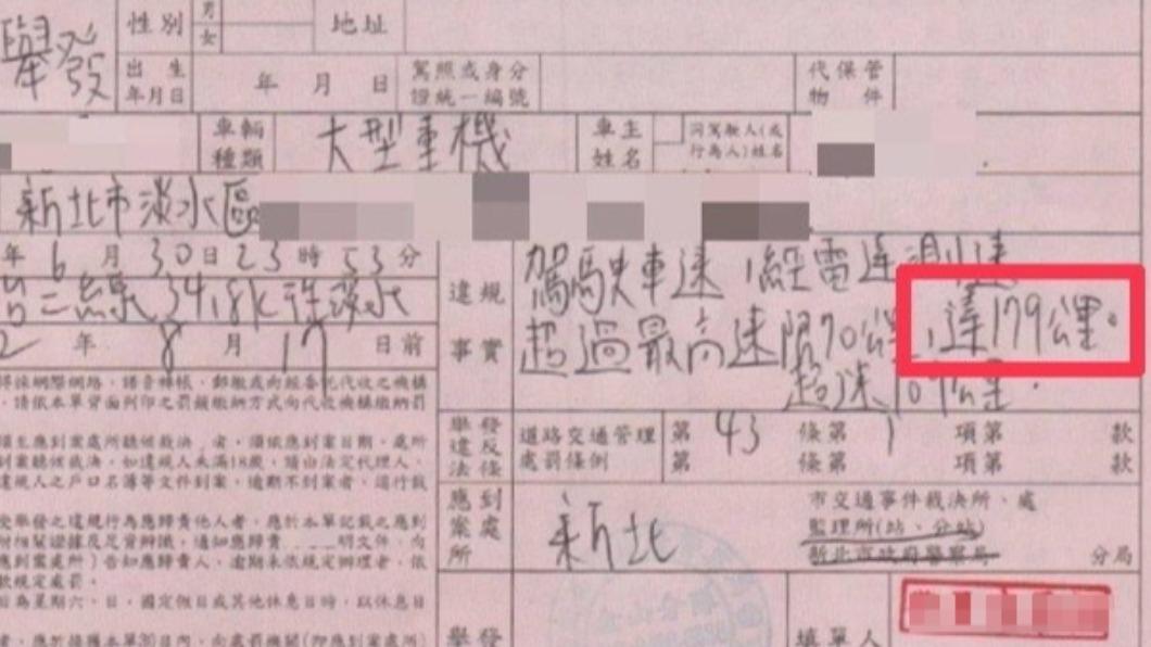 不要命！「大型重機」北海岸狂飆時速１７９公里