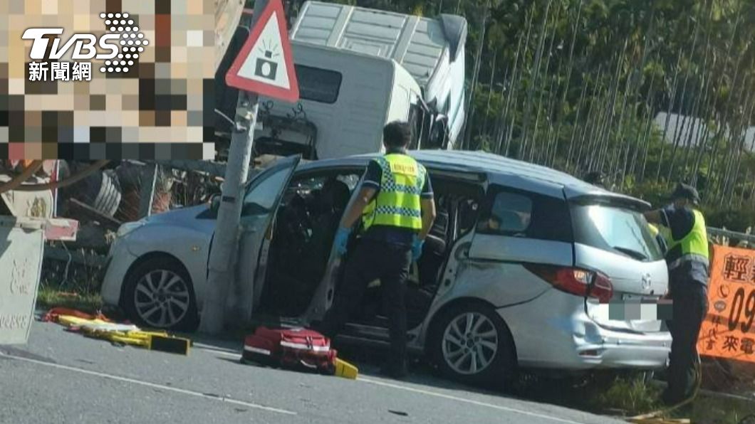 一家四口出遊遭追撞!車殼扭曲變形 後座兒枉死家屬慟