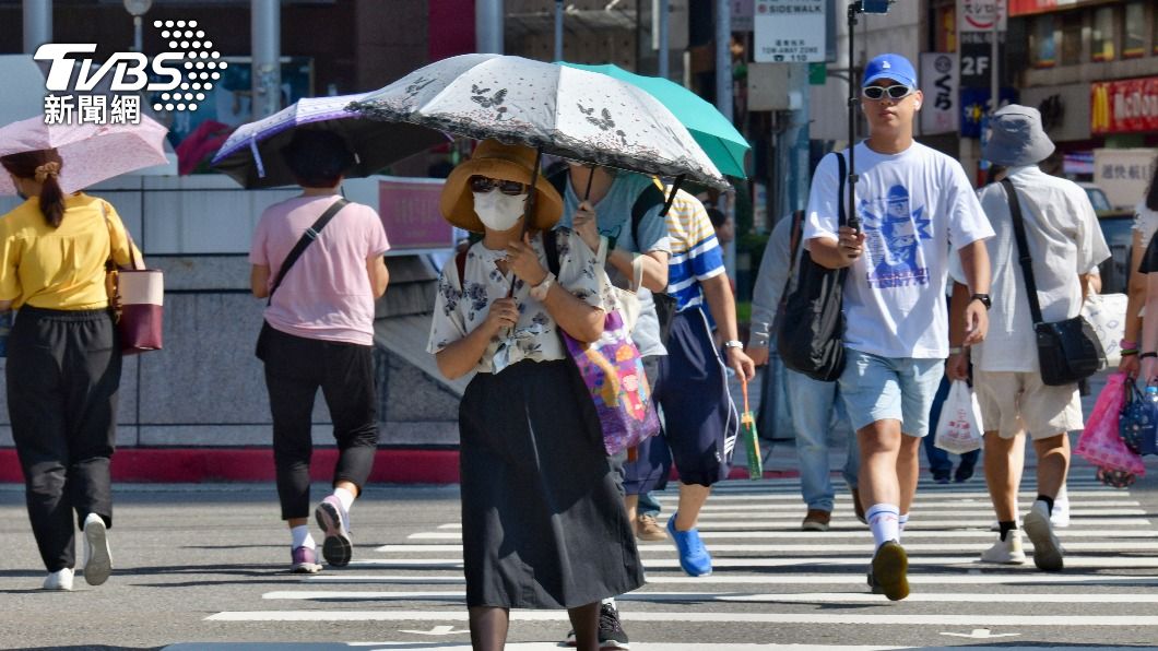 北市連日出現38度以上高溫，但不少路人依然把口罩戴好。（示意圖／TVBS資料畫面）