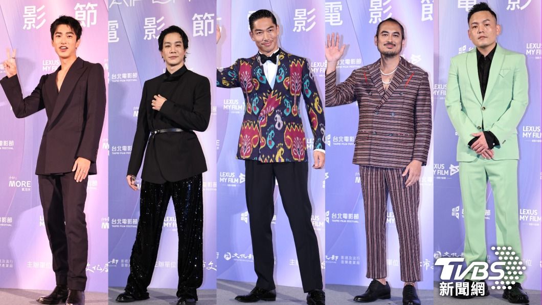 北影紅毯/五帥出爐!AKIRA圖騰西裝超有型 「部落阿部寬」殺出血路