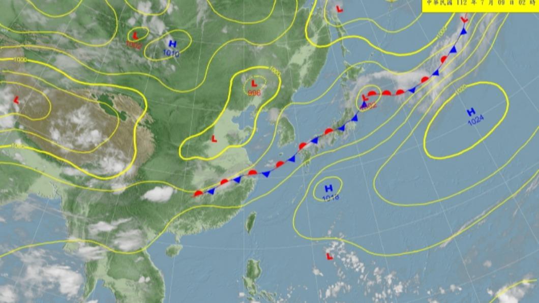 下半天太平洋高壓勢力有北抬趨勢,風向轉為西南到偏南風。(圖/氣象局)