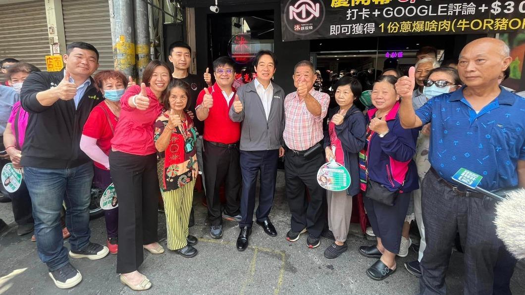 賴清德昨日赴東海商圈。（圖／翻攝自林靜儀臉書）
