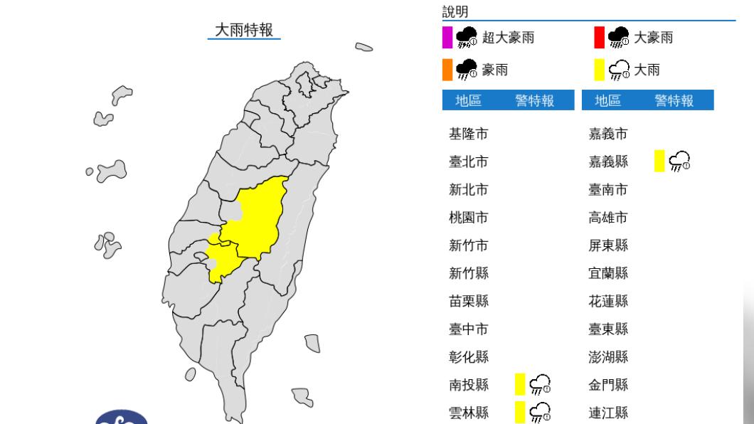 快訊／天降甘霖！3地大雨特報　防雷擊、強陣風