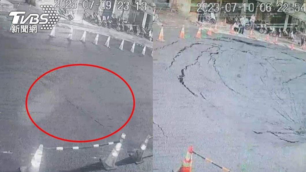 補好了又塌! 監視器拍下北市天坑「一夜長大」工人急了