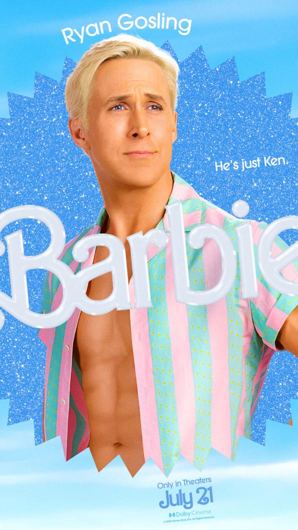 萊恩葛斯林劇中的肯尼形象照。（圖／翻攝自官方推特@barbiethemovie）