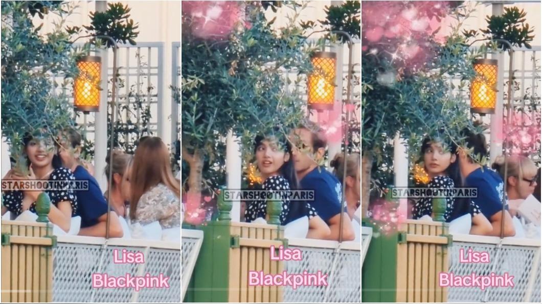 Lisa被目擊與弗雷德里克阿爾諾在巴黎約會用餐。(圖/翻攝自TikTok)
