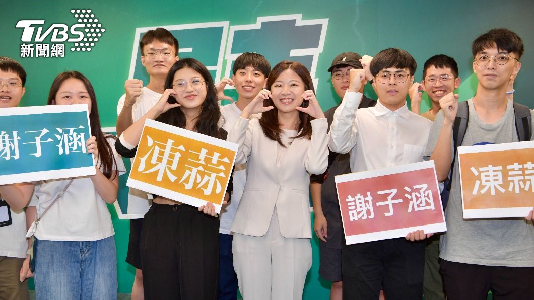 謝子涵參選台中市第三選區立委。(圖/胡瑞麒攝)