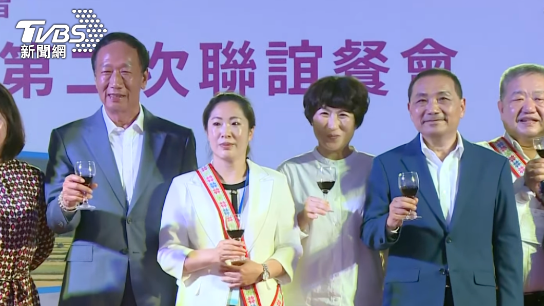 郭台銘、侯友宜睽違兩個月終於同匡。(圖/TVBS)