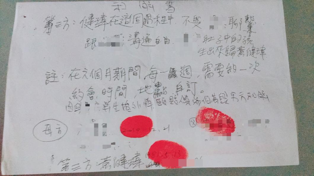 L先生提供和解書畫面。 (圖/L先生提供)